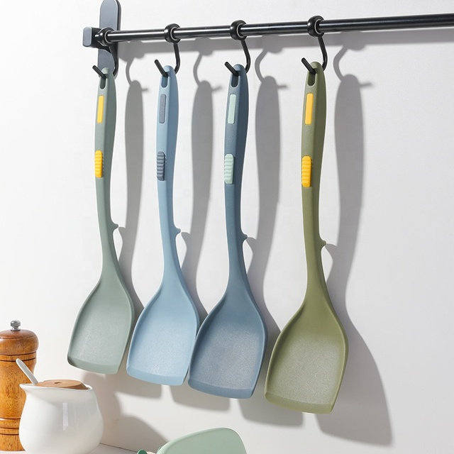 2024 New Design Kitchen Tools Silicone Solid Turner ONE-PIECE Design Silicone Spatula With Thumb Rest