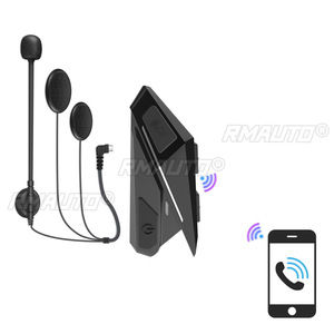 Casque de moto avec écouteurs, appels mains libres, casque sans fil Bluetooth V5.0, casque musical pour casque - Product Image 4
