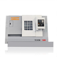 Tour CNC TCK56-500 haute précision à banc incliné, robuste, avec grande portée de coupe et contre-porte fiable