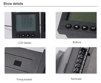 Acrel AMC72L-E4/KC Meter Energi Tiga Fasa Panel Meter Penganalisa Daya Cerdas 2DI/DO Layar LCD Kelas 0.5