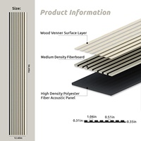 Panneau de feutre acoustique noir support placage de chêne MDF lamelle panneau acoustique en bois Akupanel panneaux muraux acoustiques en bois pour la décoration intérieure