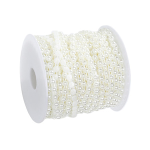 Chaîne de perles rouges vives en ABS de 10 mm, décoration de fête de mariage, ornement d'arbre de Noël, accessoire de costume - Product Image 5