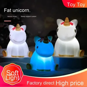 Rechargeable Cute Unicorn <b>LED</b> Touch Sensor Pat Lamp Bedside Baby Silicone Night Light for Kids - Product Image 5