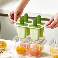 Kit de fabrication de glaces DIY pour enfants, 4 pièces, pour l'été, pour glaces maison au chocolat, moule à glaces réutilisable