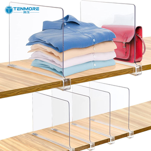 Separador <span class=keywords><strong>de</strong></span> Estantes para <span class=keywords><strong>Armario</strong></span>, Divisor <span class=keywords><strong>de</strong></span> Plástico para Ropa y Bolsos, Organizador Ajustable para <span class=keywords><strong>Armario</strong></span> <span class=keywords><strong>de</strong></span> Dormitorio - Product Image 3