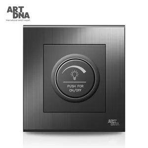 ARTDNA Logam Wajah 1000W Saklar Dinding UK Stainless Steel Soket Cahaya Interruptor Listrik Inteligente Dimmer Saklar Dinding