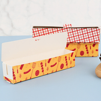 Boîtes à hot-dogs pliantes robustes en gros, personnalisables, résistantes à la graisse, pour snacks à emporter, directement du fabricant en Chine
