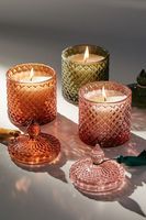 Kreativ geschnitztes/ausgehöhltes Duft kerzen glas mit goldenem Kerzen lieferanten Duftglas-Soja kerzen form