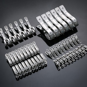 Stainless Steel Clothes Drying <b>Clips</b> Various Sizes Durable Windproof <b>Quilt</b> Holder Rectangle Shape 100 Pcs Set - Product Image 1