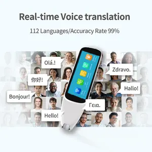 Portable Multi-language Smart Voice Translator Device AI OCR OID Scan Reading Pen 112 Language Translator For Travel Learning