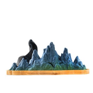 " Migliaia di miglia di fiumi, montagne, bastoncini di bambù e legno, scatola per incenso antica trasformata nel forno, grande - Product Image 5