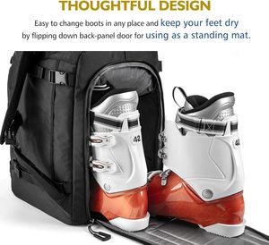Muestra gratuita de bolsa de esquí resistente, mochila de viaje para botas de esquí y snowboard, cascos, gafas y ropa exterior - Product Image 4