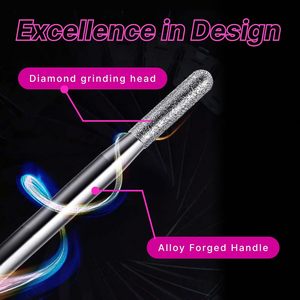 Evolisse Professional 30 pièces Embouts de fraise à ongles en acier inoxydable durable, diamant, 3/32, pour polissage des cuticules, accessoire pour vernis gel - Product Image 3