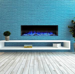 Best Seller 3 Sided <strong>Electric</strong> Fireplace Heater 44 56 68 80 96 Inch Floating <strong>TV</strong> <strong>Stand</strong> with Fireplace WIFI APP ETL CE UKCA - Product Image 2