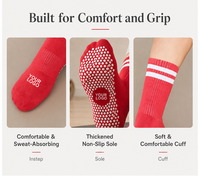 Chaussettes de yoga personnalisées antidérapantes confortables et douces pour femmes, chaussettes de pilates de qualité supérieure personnalisées