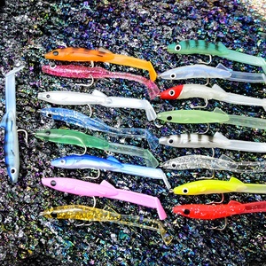 Juego <span class=keywords><strong>de</strong></span> 17 señuelos <span class=keywords><strong>de</strong></span> pesca <span class=keywords><strong>de</strong></span> acero inoxidable con ganchos, señuelos blandos artificiales, 17 colores, 6.5 cm - Product Image 2