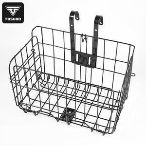 Tosuod Phía Trước Và Phía Sau Gấp Xe Đạp Giỏ Leo Núi Xe Điện Giá Khung Với Treo Phía Trước Trailer Giỏ - Product Image 1