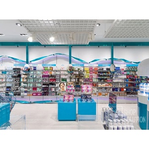 OEM al por menor de <span class=keywords><strong>la</strong></span> fábrica de madera moderna farmacia estante de exhibición para Interior de <span class=keywords><strong>la</strong></span> tienda contador diseño - Product Image 2