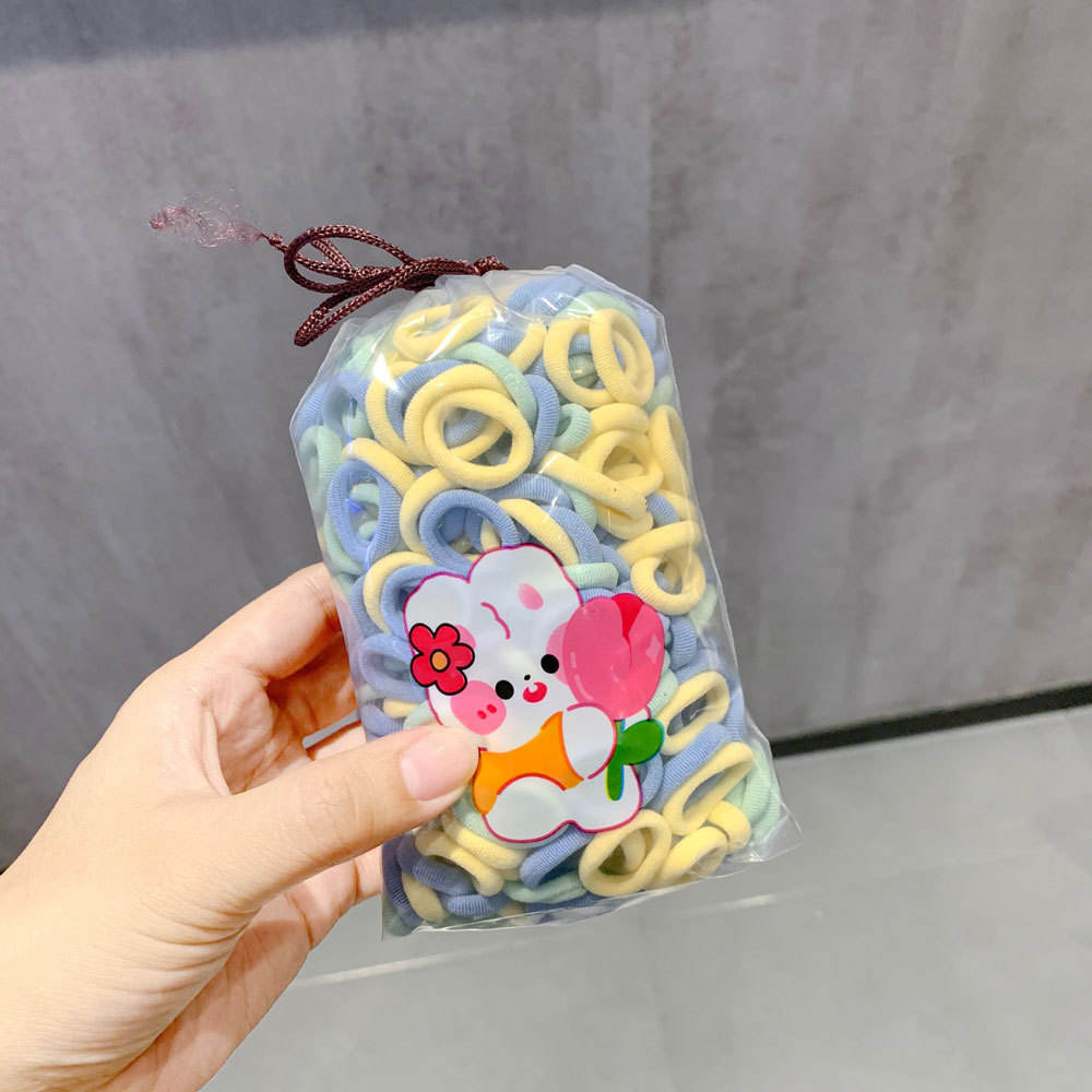 Sea salt blue 200 root cartoon drawstring bag