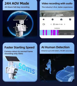 8w כפול מסך aov מנוע סולרי 4 גרם <span class=keywords><strong>IP</strong></span> ip65 עמיד למים 1080p צבע מלא ראייה 355 ° פנורמי חיצוני - Product Image 4