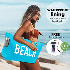 Bolsa de Compras Extra Grande, Impermeable, Resistente, Reutilizable, para Gimnasio, Viajes, Playa, Verano - Product Image 3