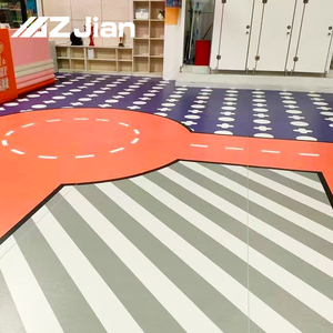 Chất lượng cao trong nhà <span class=keywords><strong>PVC</strong></span> Sàn Vinyl cuộn với xe buýt Train mẫu tùy chỉnh in không thấm nước mẫu giáo phòng tập thể dục sàn nhựa - Product Image 1