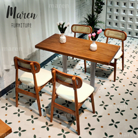 Ensembles de meubles de restaurant en bois massif, chaises et tables de restaurant, sièges de banquettes, ensembles de salle à manger, meubles de café
