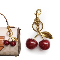 Mode Kristal Kersen Sleutelhanger Hanger Gepersonaliseerde Tas Charme Fruit Sieraden Accessoires voor Vrouwen Meisjes Geschenken
