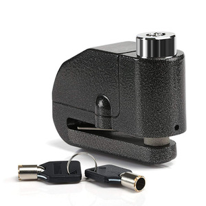 Cerradura antirrobo para freno de disco, aleación de aluminio, para motocicleta, bicicleta, vehículo eléctrico, alarma, cerradura de seguridad, color negro - Product Image 3