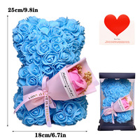 Fleurs préservées, ours en roses, bouquets de savon, fleurs en mousse, ours en peluche, boîtes cadeaux, cadeaux de Thanksgiving, cadeaux de remise de diplôme, respectueux de l'environnement