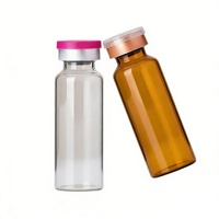 Flacons en verre vides de 3 ml, 5 ml, 10 ml, 15 ml, 20 ml, 30 ml avec bouchon en caoutchouc et couvercle en aluminium pour cosmétiques et médicaments pharmaceutiques C888