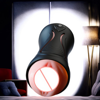 Seappiness APP-gesteuerte Silikon-Penisstimulation Vibrierender Lebensechter Mund und Vagina Eng Umwickelte Künstliche Masturbationshilfe