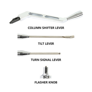 Kit de levier de changement de vitesse pour colonne de direction RASTP, pour GM Chevrolet Classic 67-94, en alliage d'aluminium argenté - Product Image 4