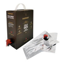 Sac souplesse aseptique recyclable personnalisé de 5 litres avec valve pour huile extra vierge, pâte de fruits, sirop enzymatique, huile d'olive comestible - NY/PE+PE