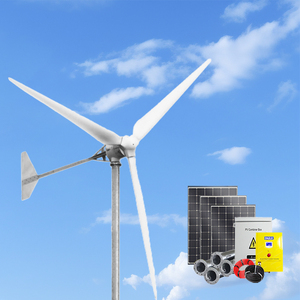 Système éolien à axe horizontal 30 kW 20 kW 10 kW 5 kW pour usage domestique 120 V 220 V/380 V avec contrôleur solaire et batterie lithium-ion - Product Image 1