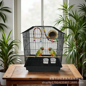 Küçük Papağan Kafesi Papağanlar İçin Kompakt Tasarım Kolay Temizlenebilir Dayanıklı Metal İç Mekan Kullanımı Papağan Kafesi Küçük Kuş Kafesi - Product Image 6
