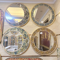 Commande en gros de miroirs décoratifs en bois sculpté 3D, cadre en bois de luxe pour hôtel, projet hôtelier au Moyen-Orient, taille personnalisée, OEM