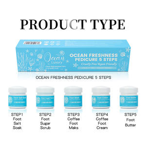 Kit de soin des <span class=keywords><strong>pieds</strong></span> à l'odeur océanique en 5 étapes, masque exfoliant pour les <span class=keywords><strong>pieds</strong></span>, crème, beurre pour des <span class=keywords><strong>pieds</strong></span> lisses et revitalisés - Product Image 3