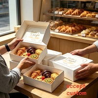 Logo nouvellement conçu et personnalisé pour Restaurant-Boîte d'emballage alimentaire pour biscuits à emporter pâtisserie et croissants