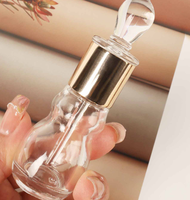 Flacon compte-gouttes en verre de 12 ml pour huile essentielle, décantation, bois d'agar et usage cosmétique