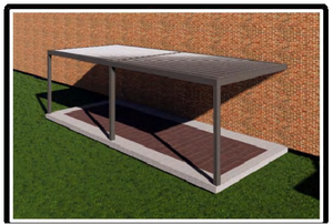 Système d'ombrage extérieur à persiennes imperméable en aluminium, pergola motorisée rétractable, facile à assembler - Product Image 3