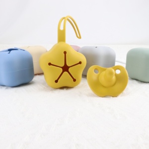 Silicone Material Baby Pacifier <strong>Dummy</strong> Holder <strong>Box</strong> With Pacifier Clip Portable Nipple Case - Product Image 6