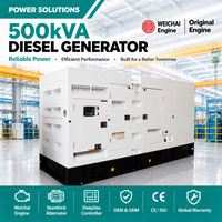 Offre Spéciale Groupe Électrogène Diesel Silencieux Weichai 400 kW 500 kVA Triphasé Refroidi par Eau pour Alimentation Industrielle en Usine