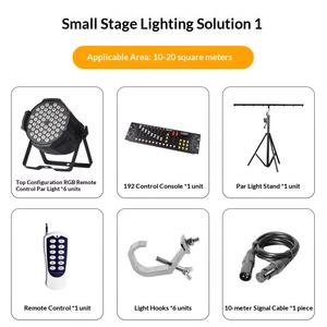 Sistema de Iluminación Profesional LED PAR para Escenarios con Controlador DMX192, Soporte y Herrajes de Montaje para Espectáculos en Interiores y Exteriores - Product Image 2