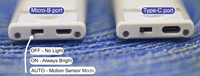Lampu lemari Aluminium daya baterai nirkabel isi ulang Usb lampu Sensor gerak otomatis di bawah lampu Kabinet untuk dapur
