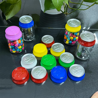 Mini pots en plastique durables de 100 ml, type canette de soda de 3,5 oz, pour l'emballage de collations et de bonbons, avec étiquette