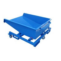 Conteneur à déchets industriels de recyclage, benne basculante avec chariot élévateur