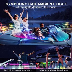 Kit d'éclairage d'ambiance personnalisé pour voiture, installation facile, 22 en 1, symphonie universelle, bande LED RGB IC pour l'intérieur de la voiture - Product Image 2