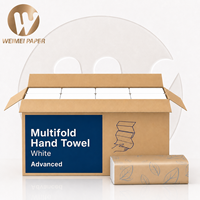 Serviettes en papier écologiques biodégradables en pâte de bois vierge blanches pliées en Z/N, 1 pli, multi-plis