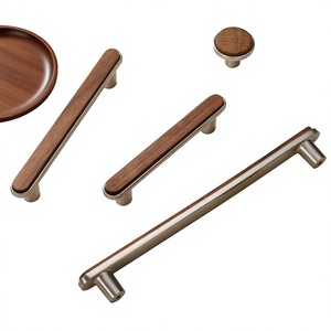 Modern Minimalist Zinc Alloy Cabinet Pull Matte Brushed Wardrobe Drawer Handle - Product Image 2